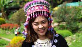 Chiang Khong Thai Pu Ethnic Girl between Laos and Thailand